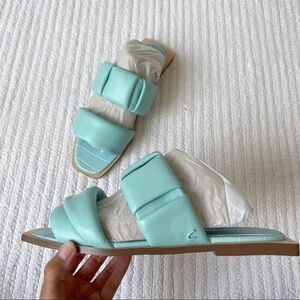 NEW Sam Edelman Circus Inara Ruched Double Banded Sandal Bali Blue Size 9 NWOT